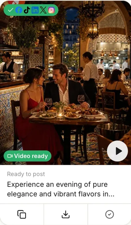 A ready-to-post ZippityOne post pack for a restaurant